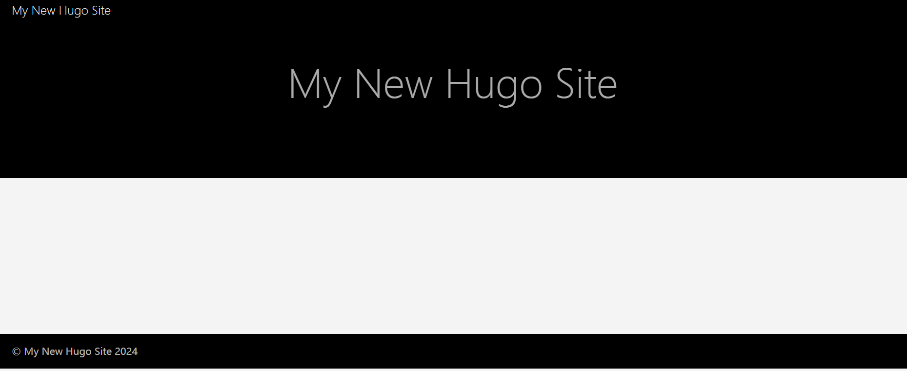 Hugo quickstart blog site